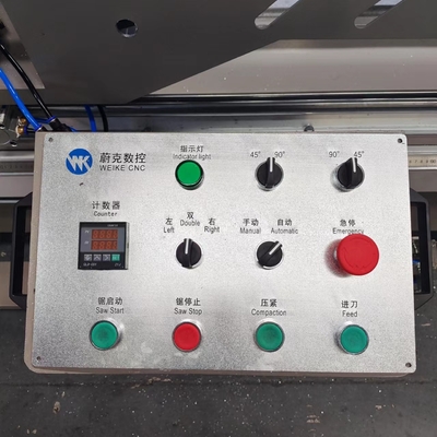 550 Saw Blade Αλουμινίου UPVC παράθυρο πόρτα Κόψιμο Μηχανή CNC Double Head Cutting Off Saw