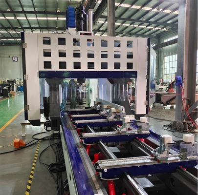 Κέντρο επεξεργασίας CNC 5 άξων για βιομηχανικά προφίλ αλουμινίου με 12 περιοδικά εργαλείων για τρυπήματα, άλεση και κοπή