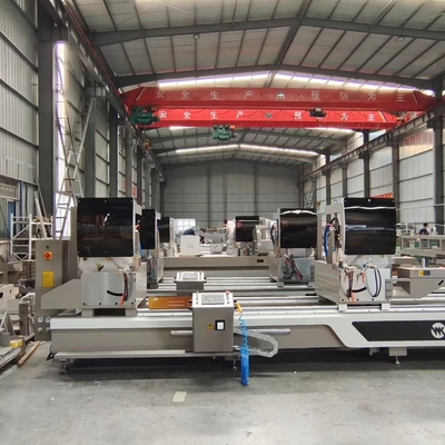 Μηχανοκίνητο διπλό κεφαλή Mitre Saw DELTA CNC Ελεγχόμενο εξοπλισμό κοπής αλουμινίου UPVC με 550 λεπίδα πριόνου